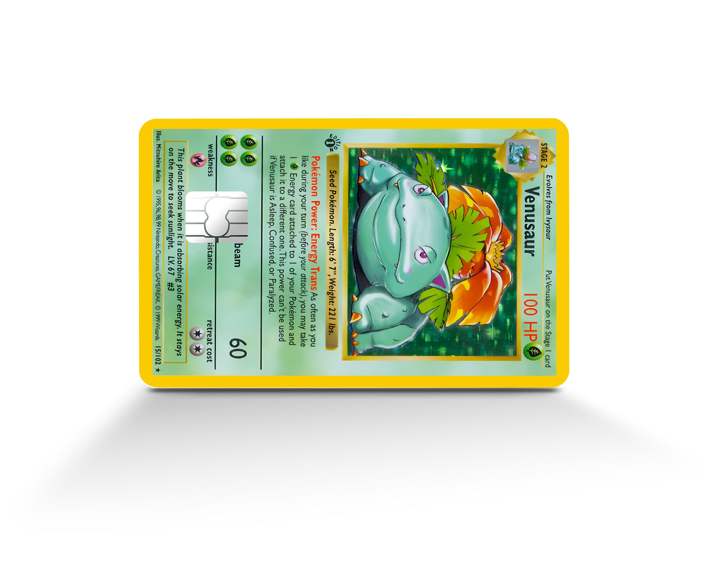 Venusaur Pokemon Card Credit Card Skin