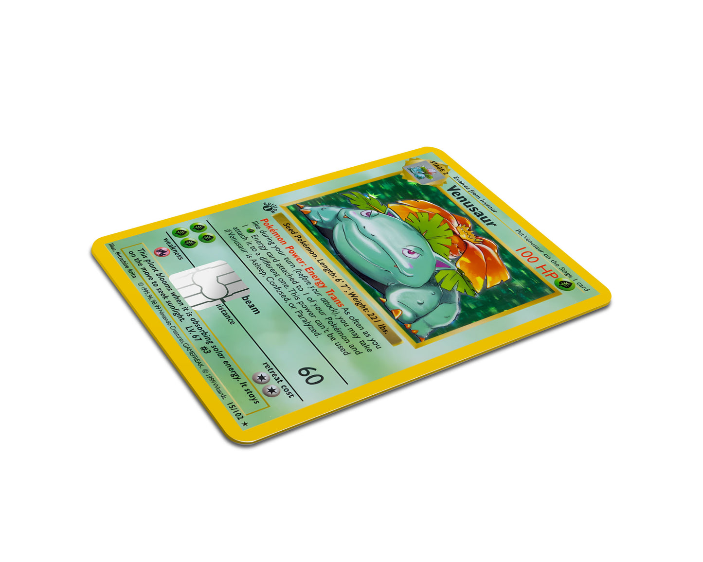 Venusaur Pokemon Card Credit Card Skin