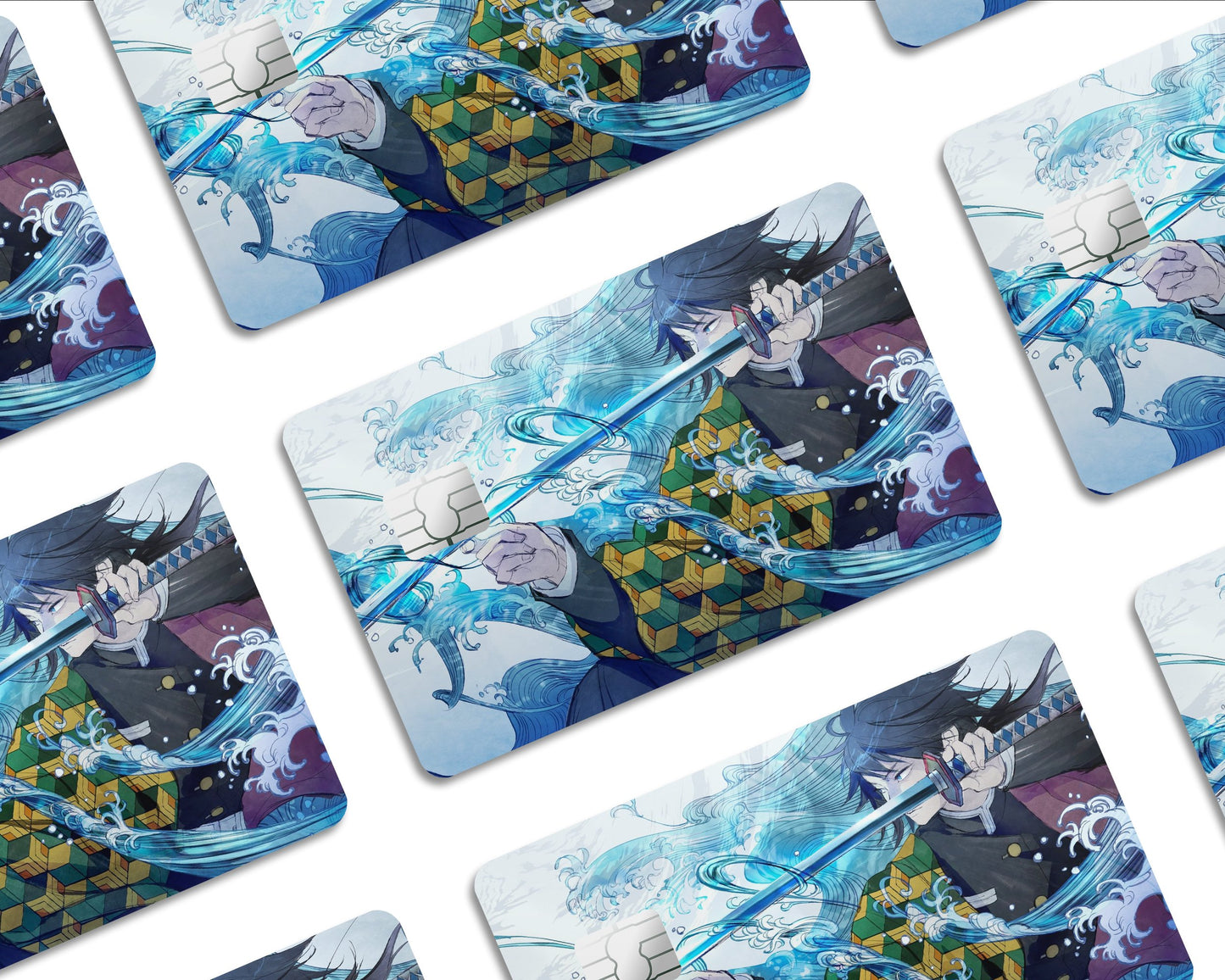 AnimeTown Credit Card Demon Slayer Giyu Tomioka Half Skins - Anime Demon Slayer Skin