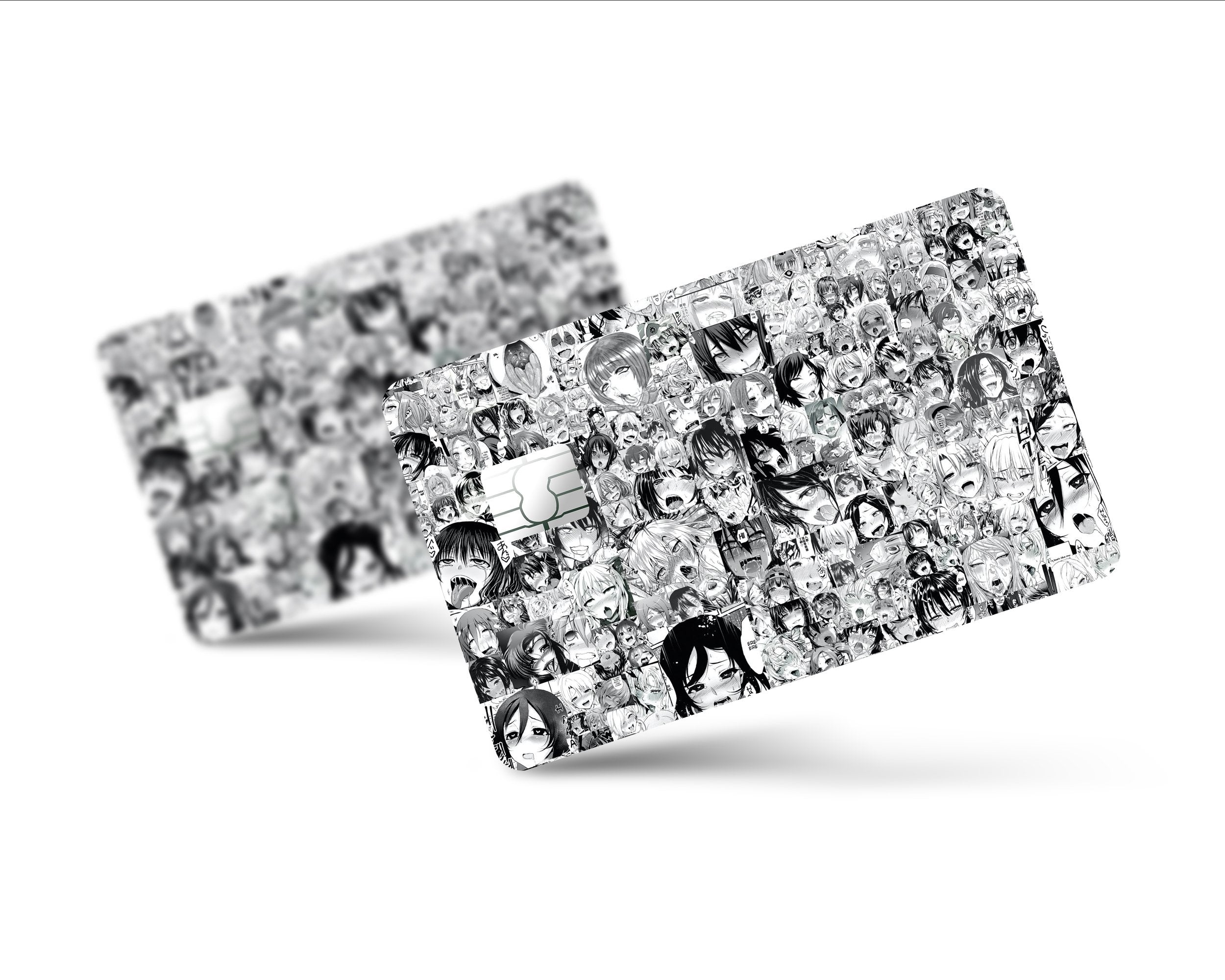ahegao card sleeves Ahegao Manga Credit Card Skin Sticker Vinyl Bundle – Anime Town Creations