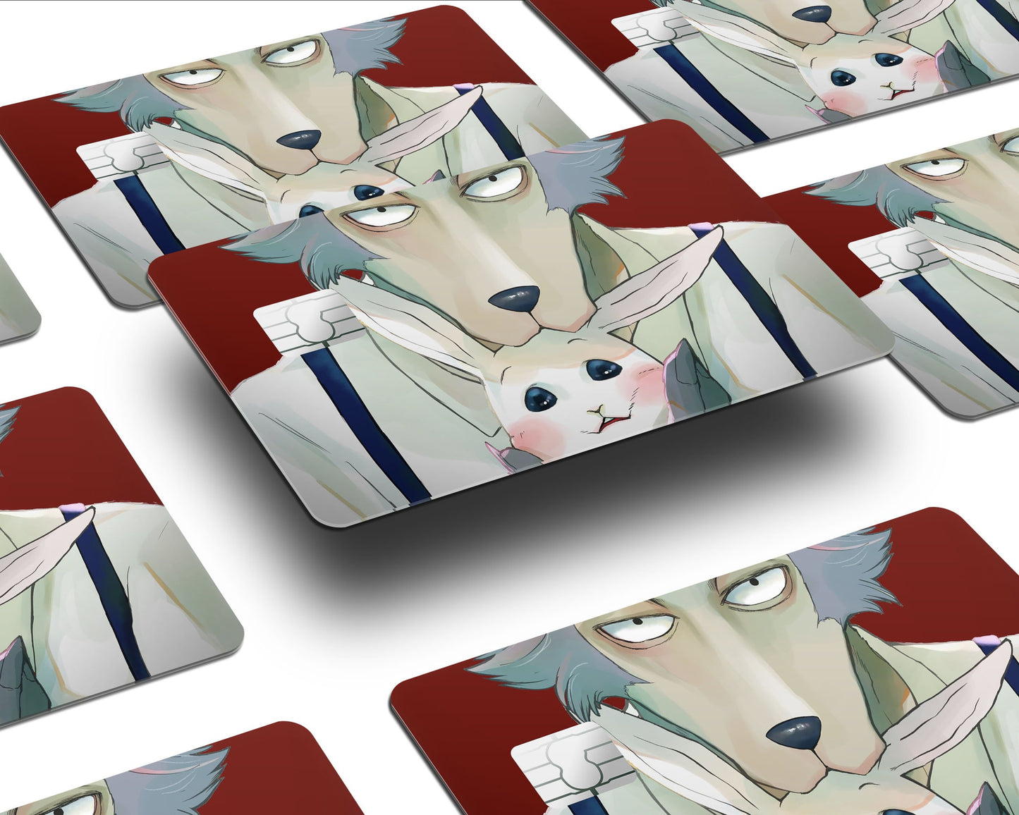 Anime Town Creations Credit Card Beastars Legoshi & Haru Half Skins - Anime Beastars Skin