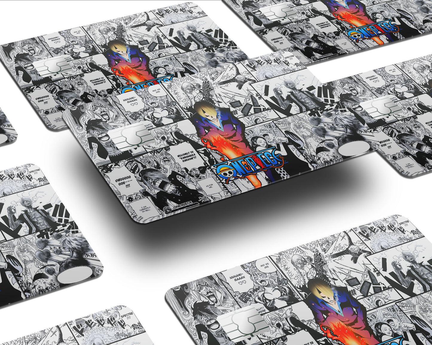 Anime Town Creations Credit Card One Piece Sanji Manga Half Skins - Anime One Piece Skin