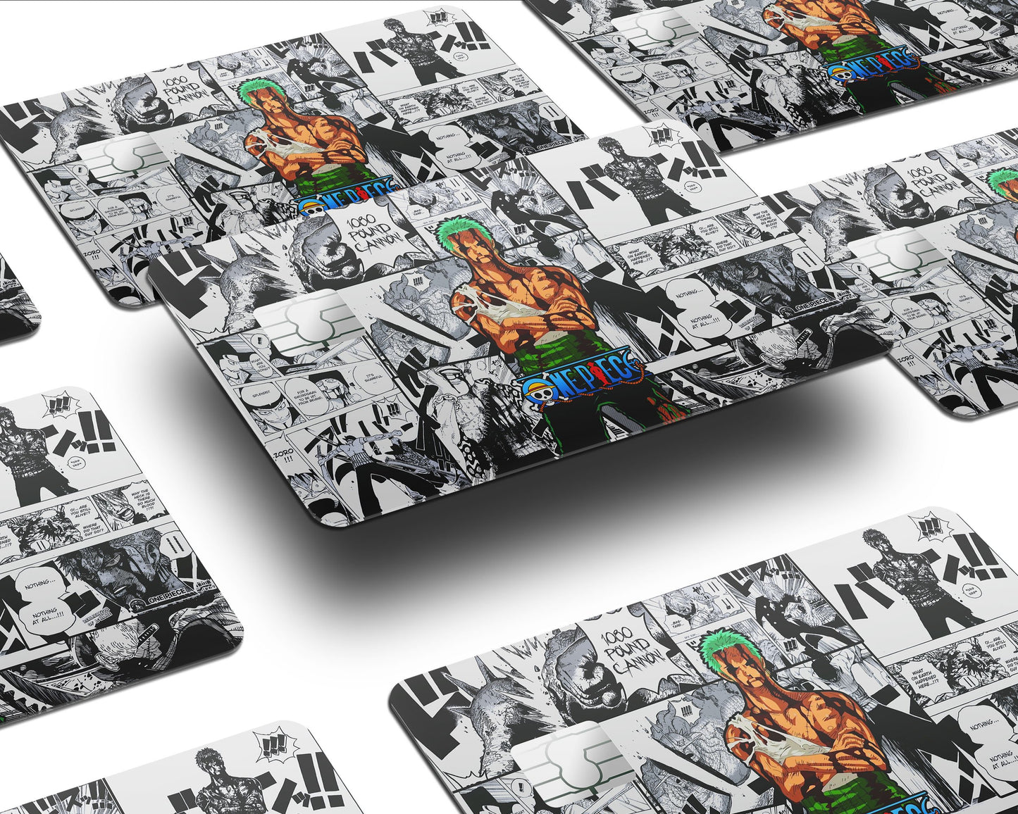 Anime Town Creations Credit Card One Piece Zoro Manga Half Skins - Anime One Piece Skin