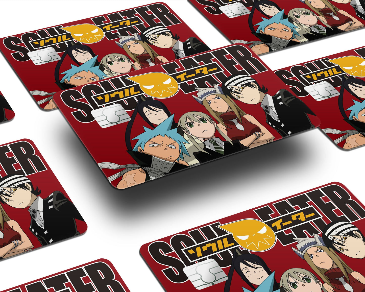 Anime Town Creations Credit Card Soul Eater Gang Half Skins - Anime Soul Eater Skin