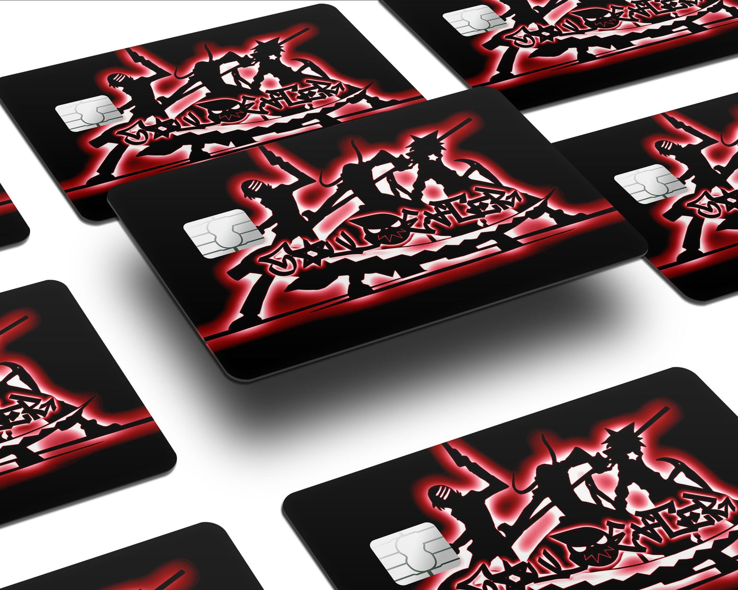 Anime Town Creations Credit Card Soul Eater Red Half Skins - Anime Soul Eater Skin