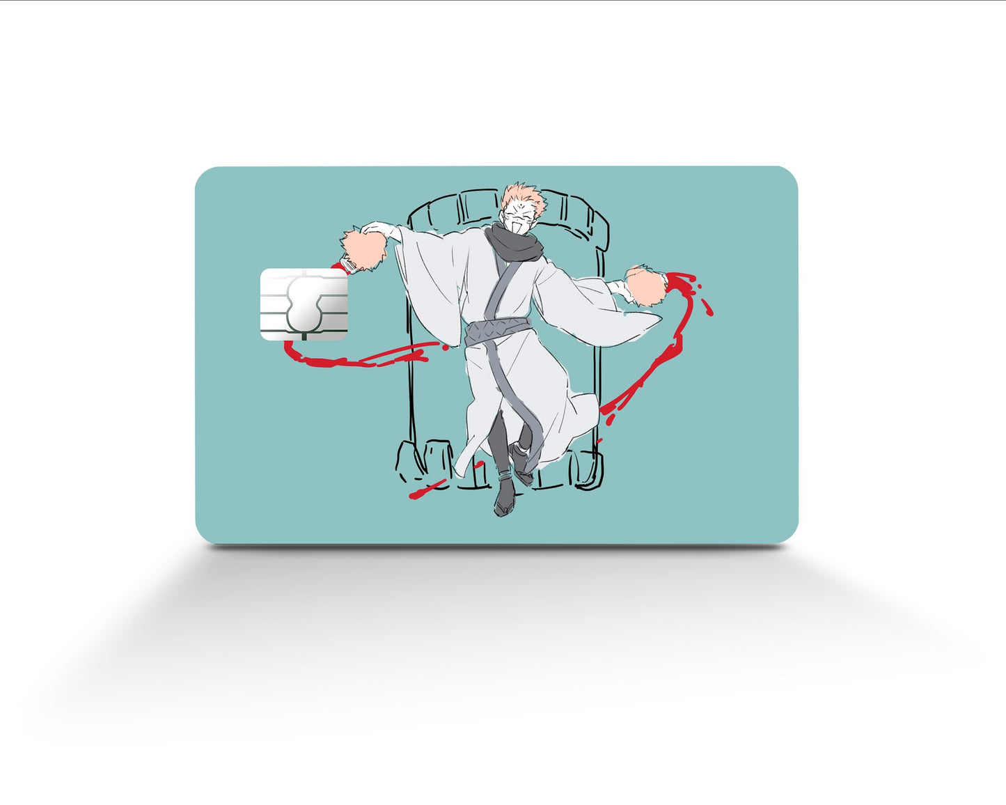Anime Town Creations Credit Card Jujutsu Kaisen Sukuna Minimalist Full Skins - Anime Jujutsu Kaisen Skin