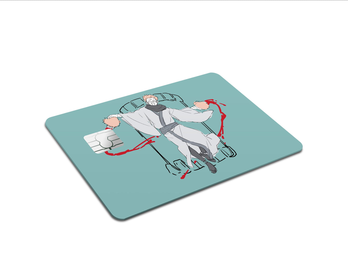 Anime Town Creations Credit Card Jujutsu Kaisen Sukuna Minimalist Full Skins - Anime Jujutsu Kaisen Skin