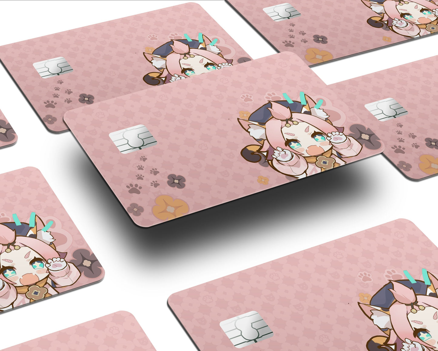 Anime Town Creations Credit Card Genshin Impact Chibi Diona Half Skins - Anime Genshin Impact Skin