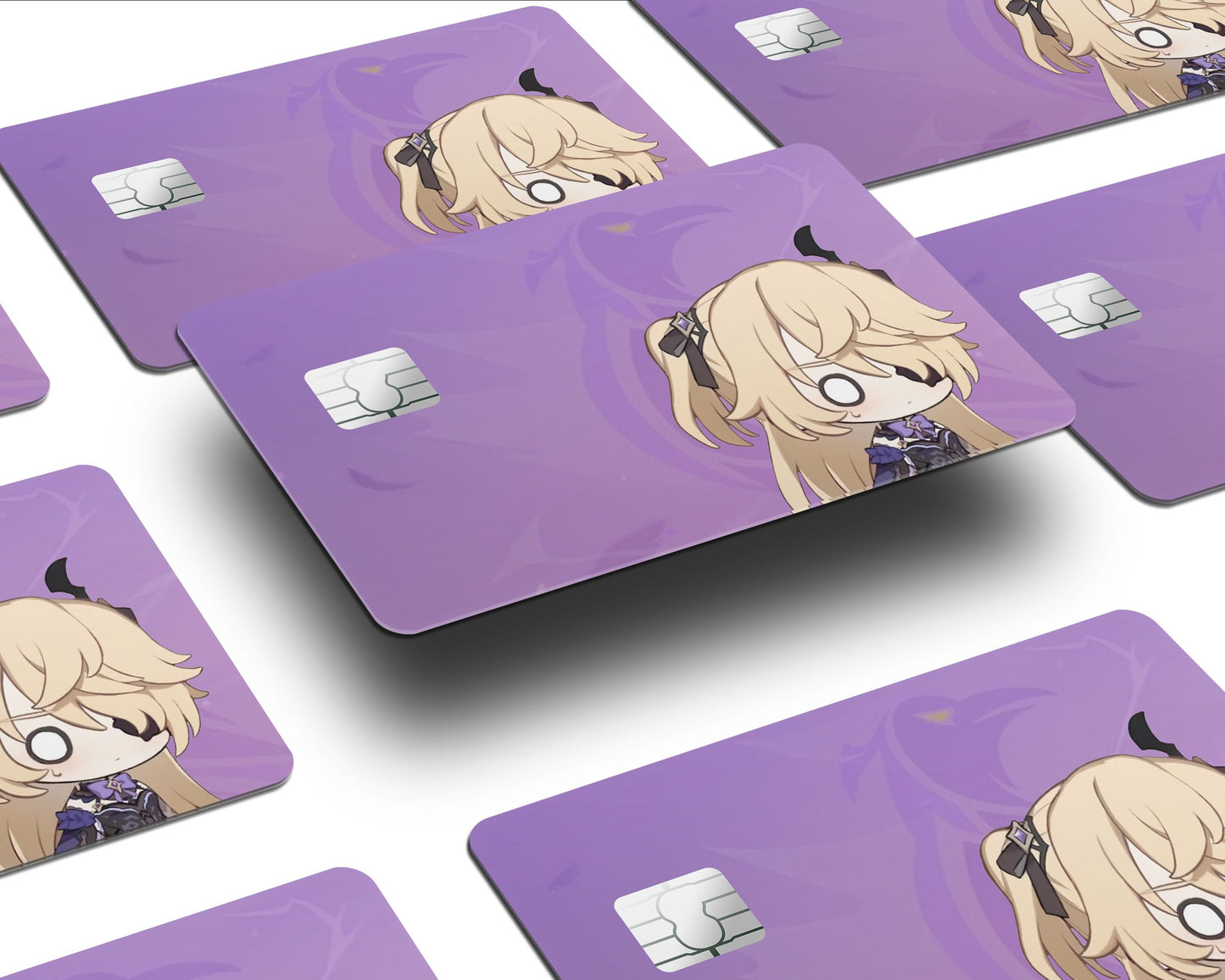 Anime Town Creations Credit Card Genshin Impact Chibi Fischl Half Skins - Anime Genshin Impact Skin