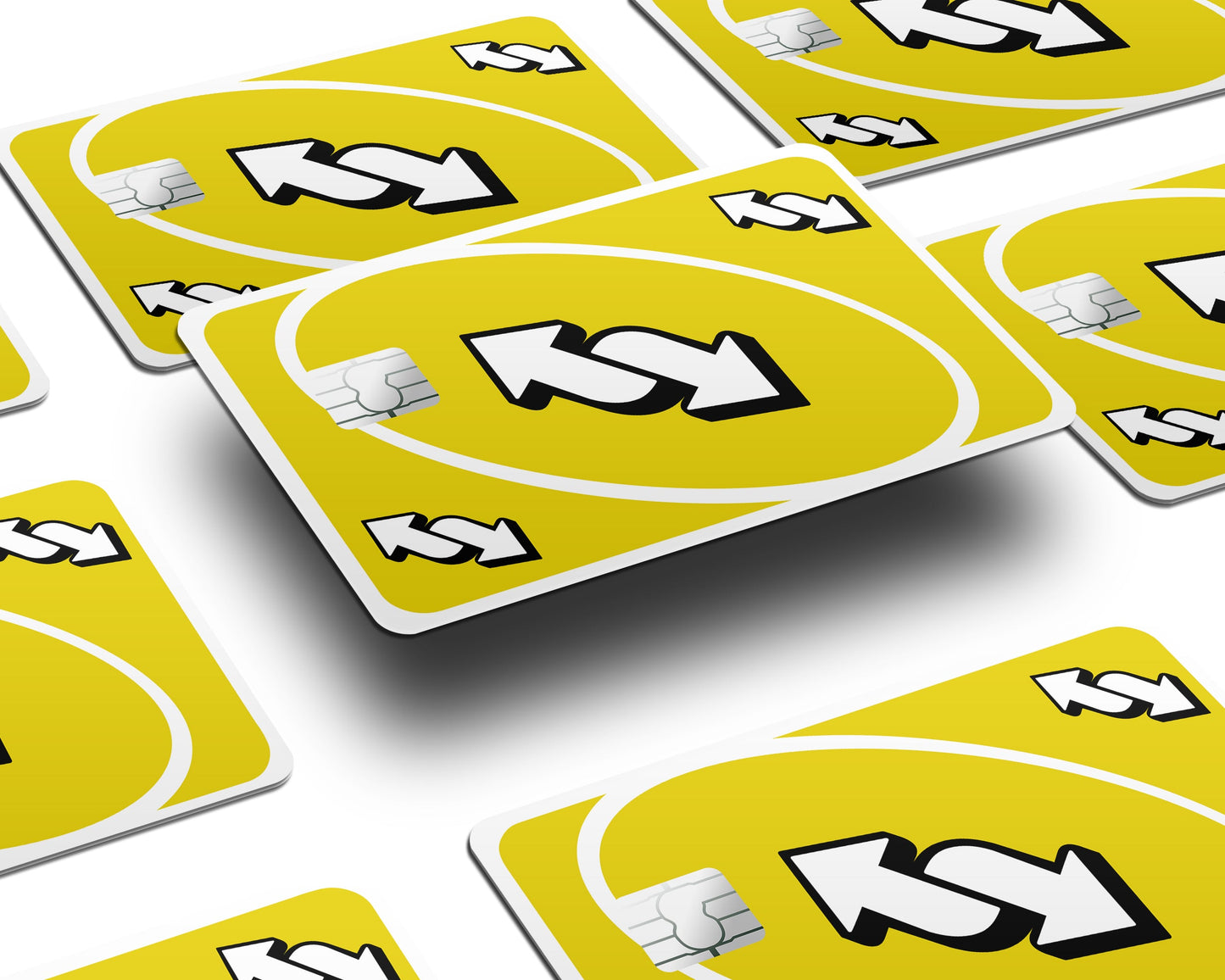 Anime Town Creations Credit Card Uno Reverse Yellow Half Skins - Anime Quote Credit Card Skin