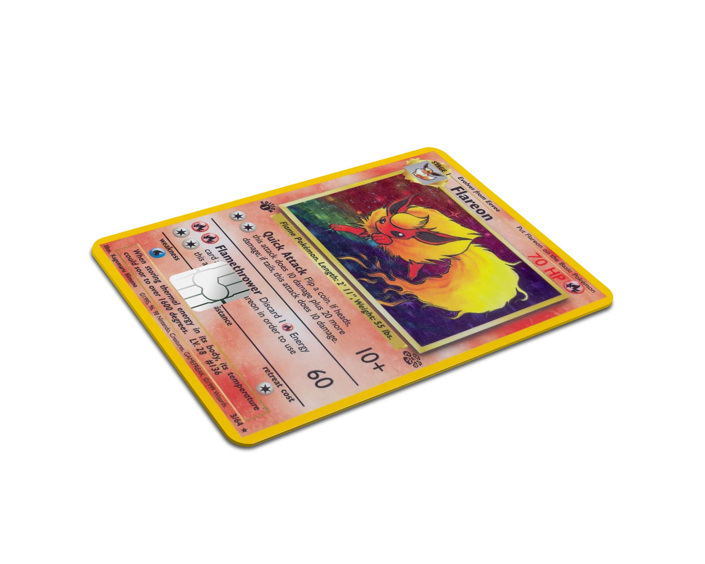 Anime Town Creations Credit Card Flareon Pokemon Card Full Skins - Anime Pokemon Credit Card Skin