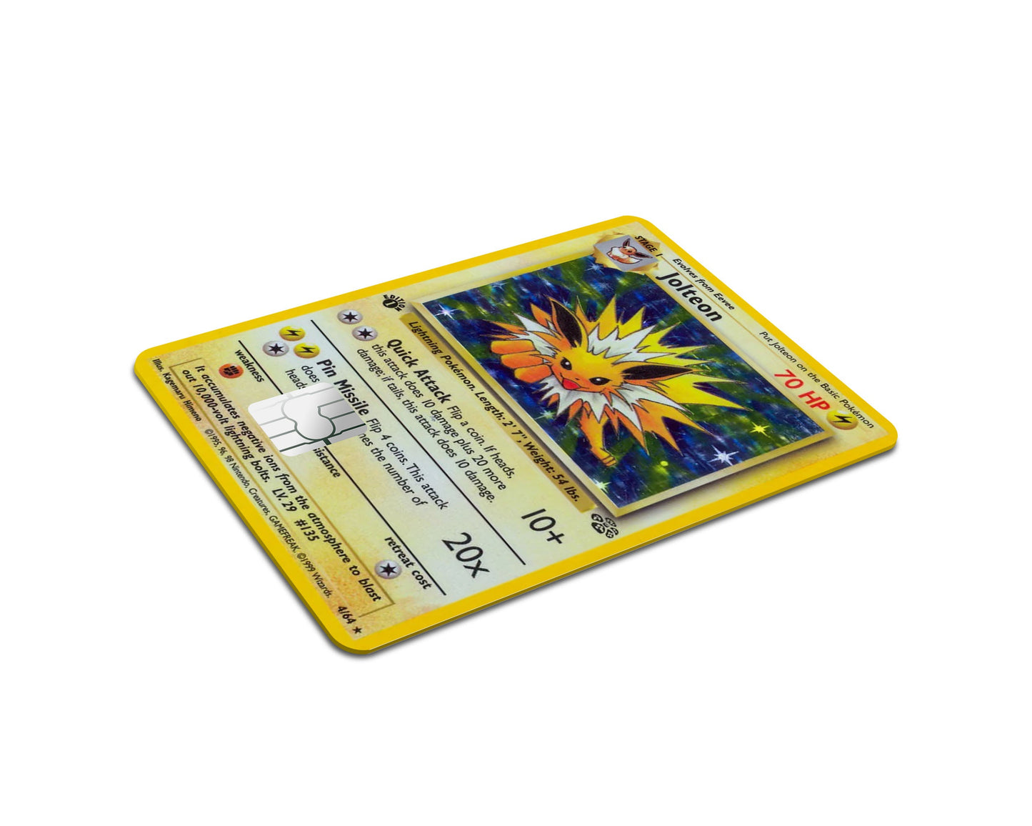 Anime Town Creations Credit Card Jolteon Pokemon Card Full Skins - Anime Pokemon Credit Card Skin