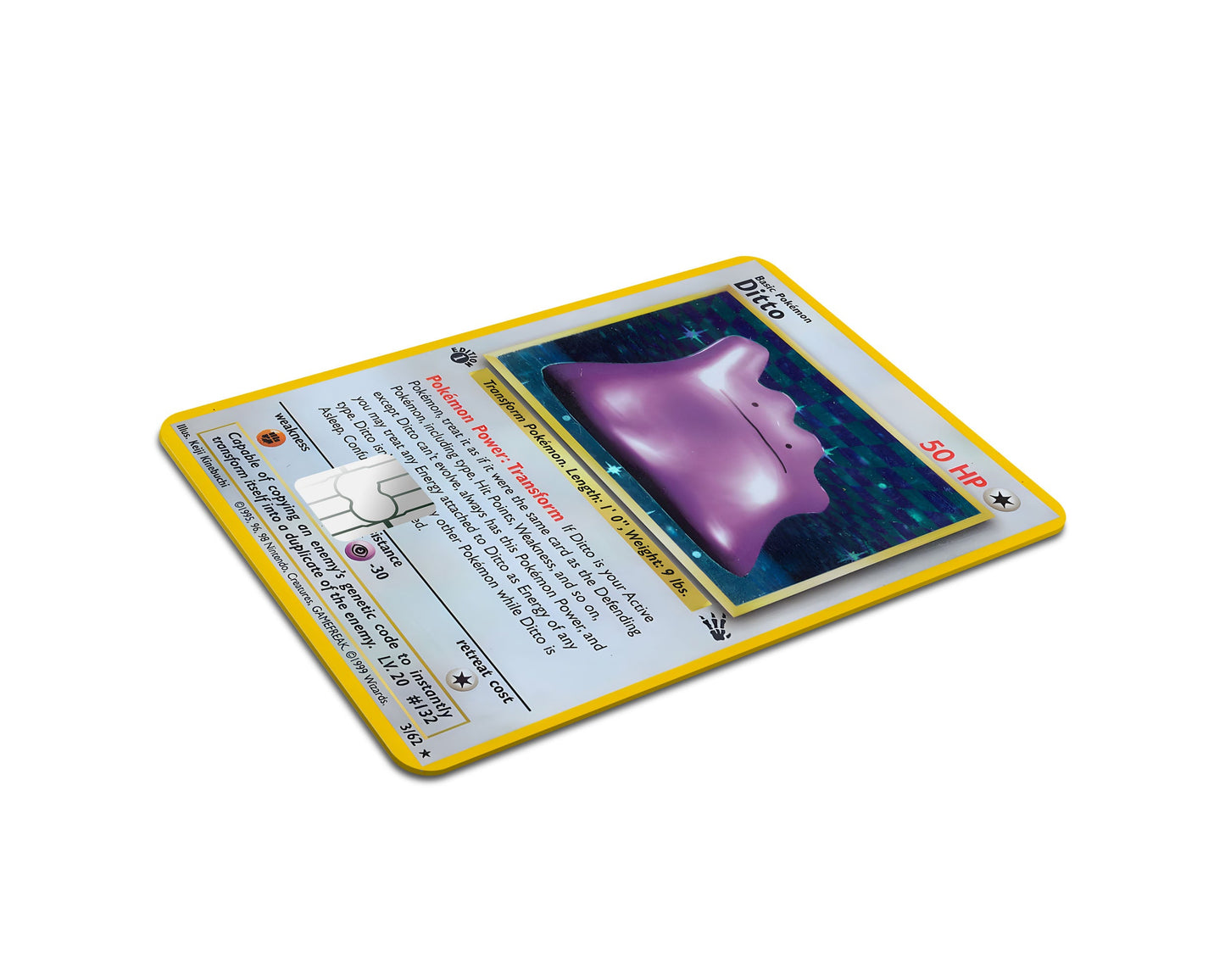 Anime Town Creations Credit Card Ditto Pokemon Card Full Skins - Anime Pokemon Credit Card Skin