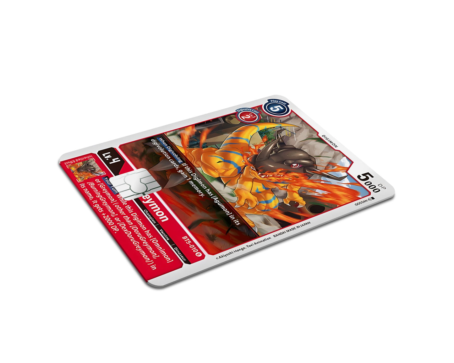 Anime Town Creations Credit Card Greymon Digimon Card Full Skins - Anime Digimon Credit Card Skin