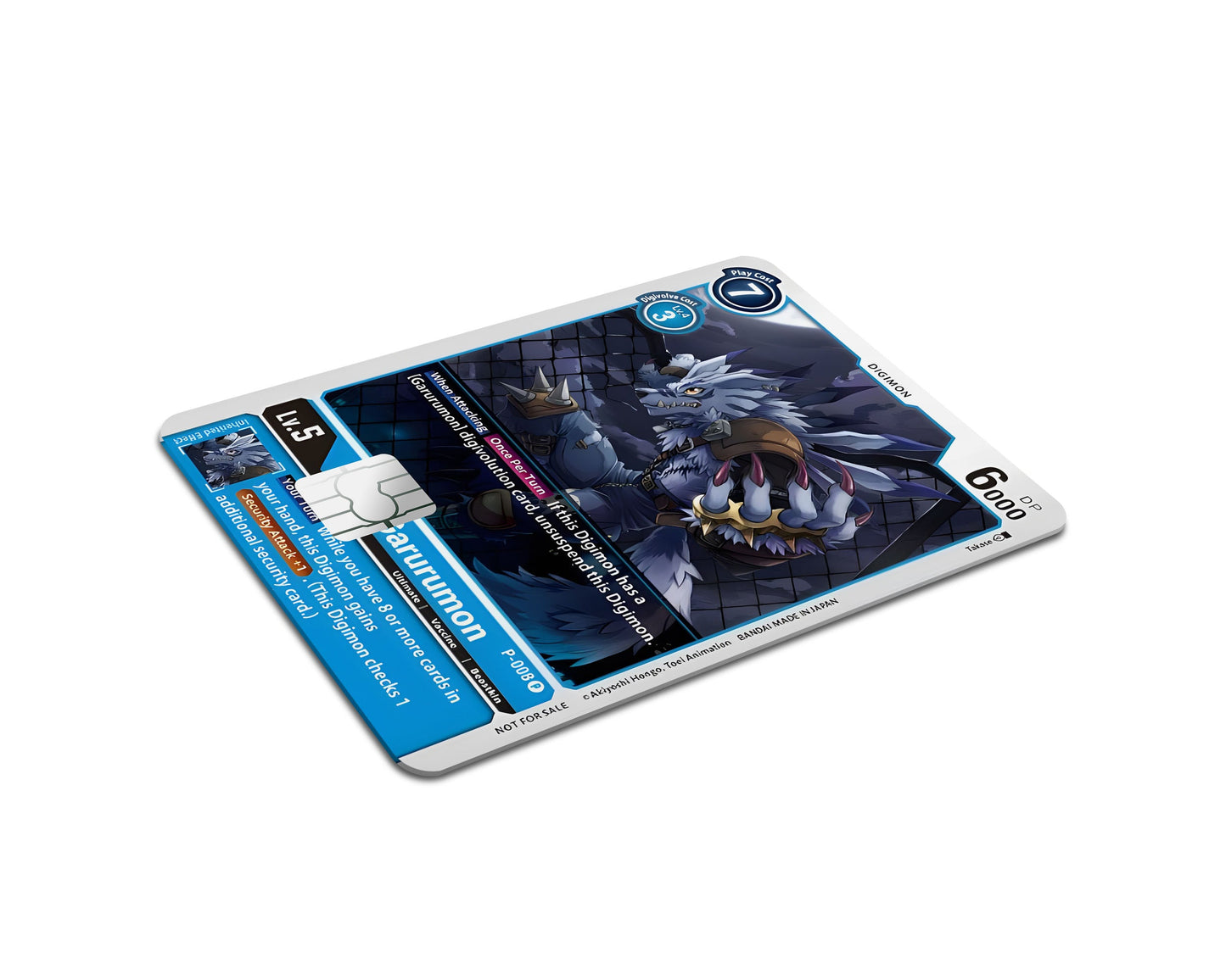 Anime Town Creations Credit Card Weregarurumon Digimon Card Full Skins - Anime Digimon Credit Card Skin