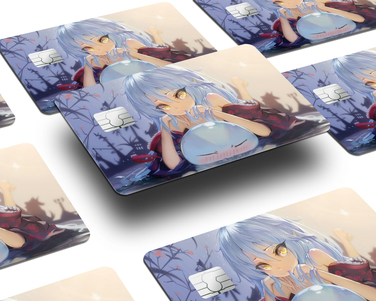 Anime Town Creations Credit Card Rimuru Tempest Cute Kimono Window Skins - Anime That Time I Got Reincarnated as a Slime Credit Card Skin