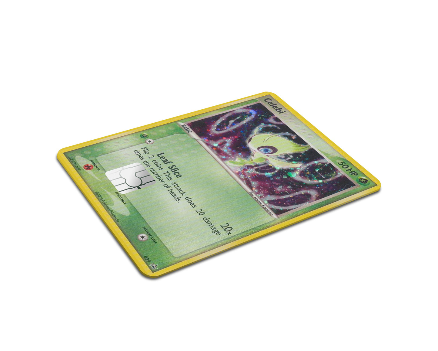 Anime Town Creations Credit Card Celebi Pokemon Card Full Skins - Anime Pokemon Credit Card Skin