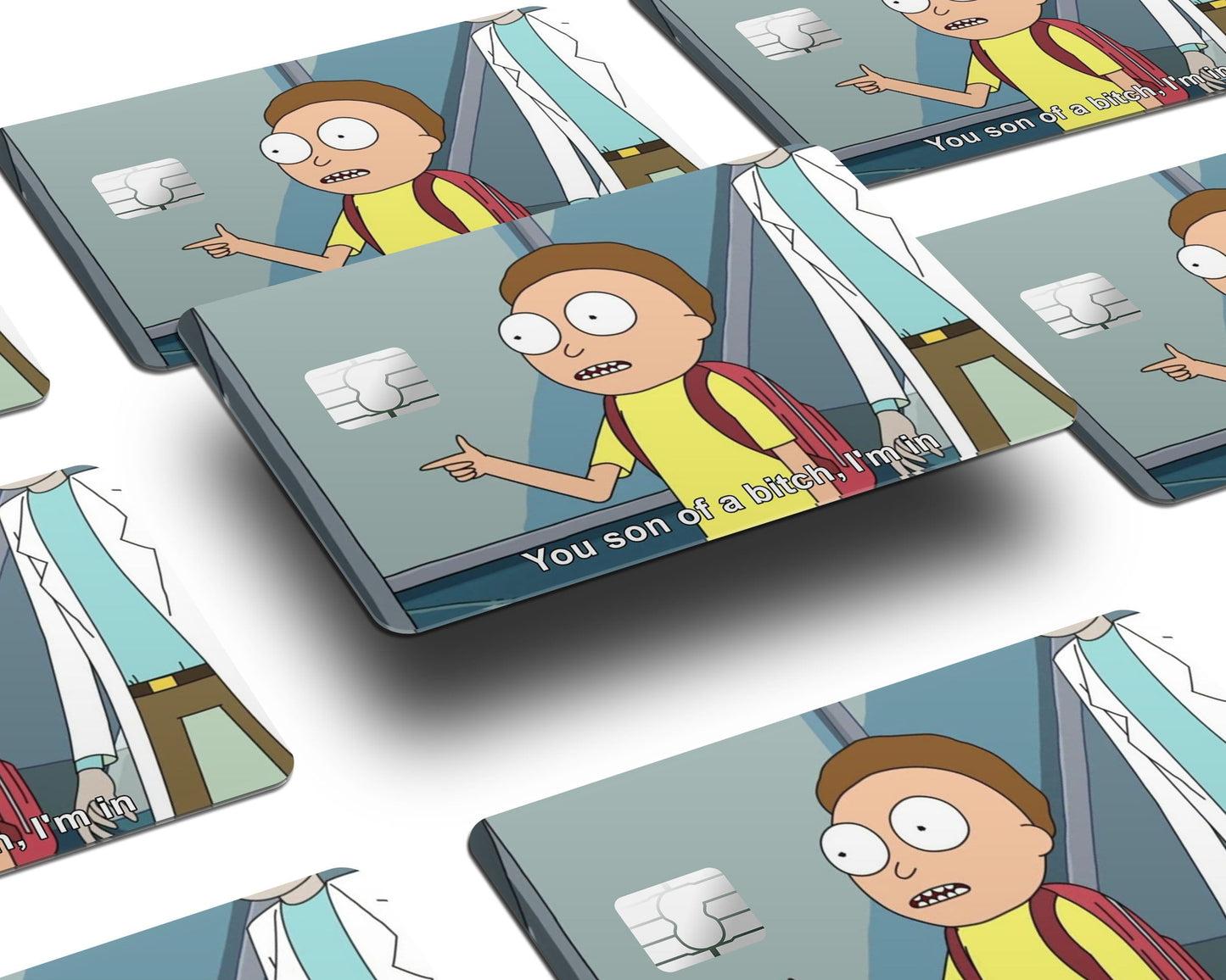Anime Town Creations Credit Card Morty You Son of a B Window Skins - Anime Rick and Morty Credit Card Skin