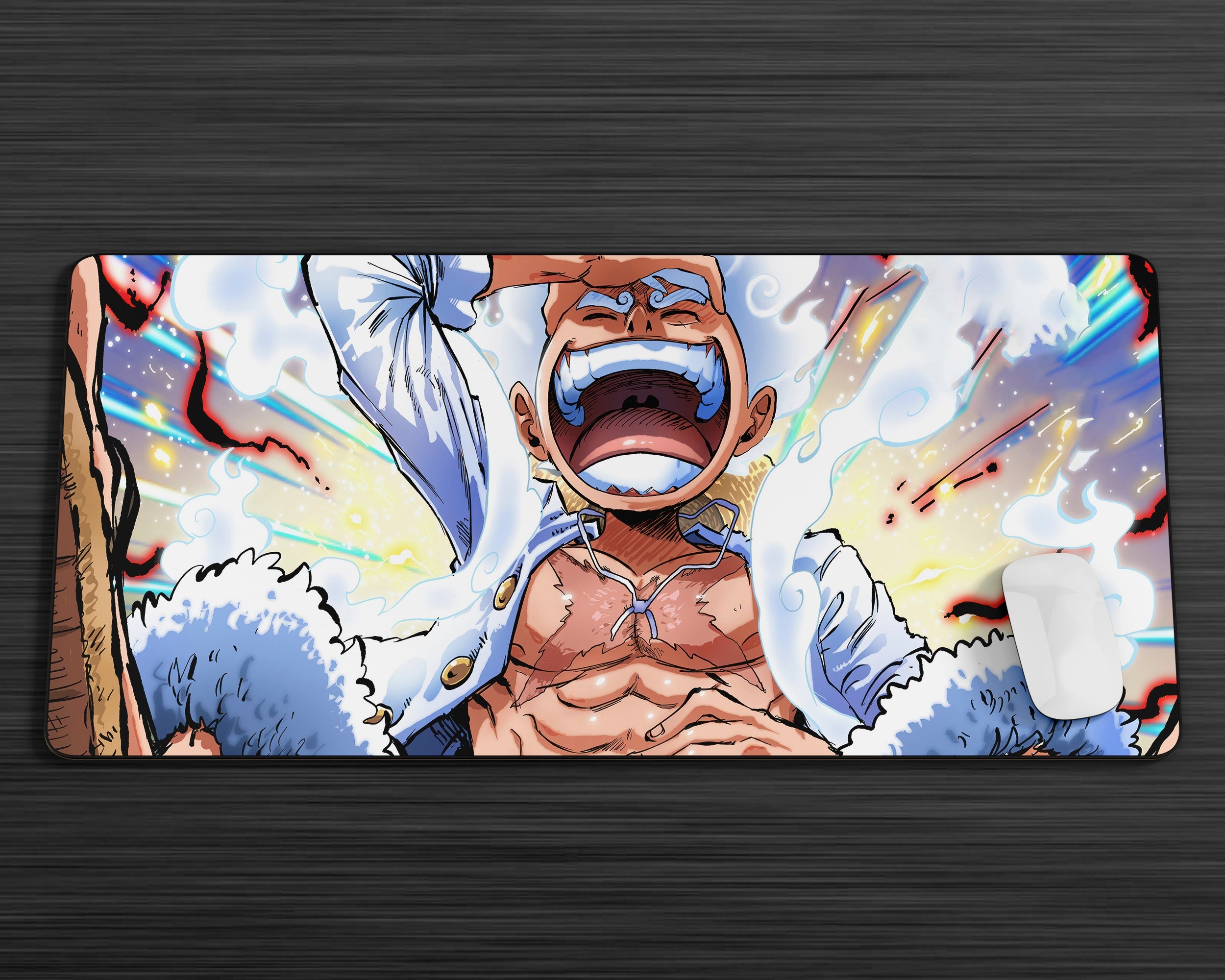 gear 5 mousepad One Piece Luffy Gear 5 Awakening Mouse Pad Gaming Mouse Pad