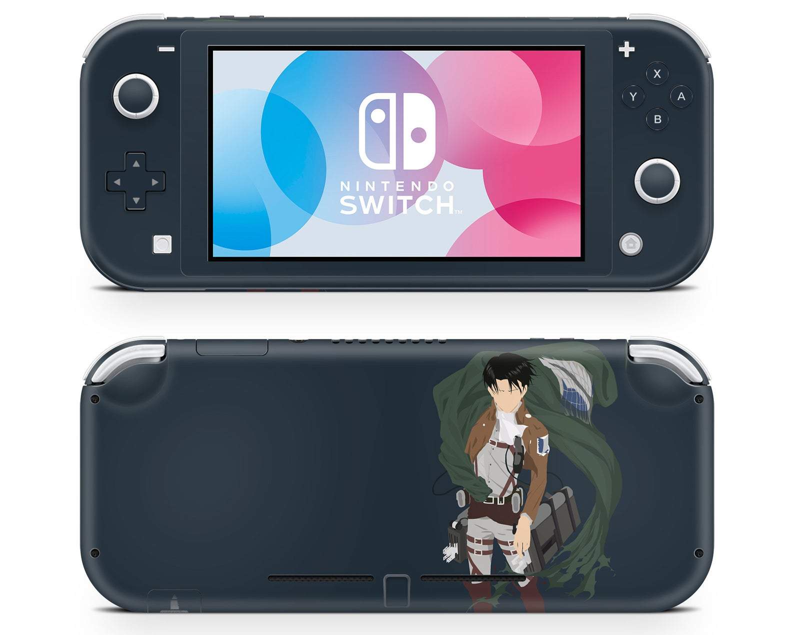 Attack on Titan Levi Ackerman Navy Nintendo Switch Lite Skin
