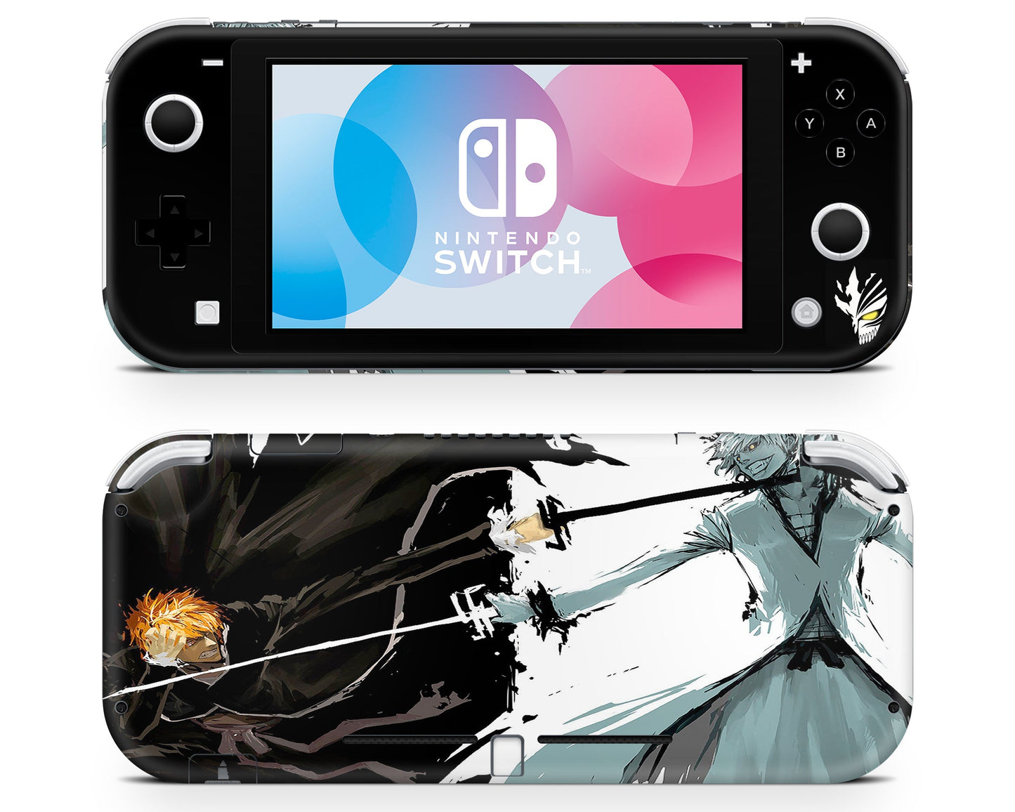 Anime Town Creations Nintendo Switch Lite Bleach Ichigo vs Zangetsu Black Vinyl only Skins - Anime Bleach Switch Lite Skin