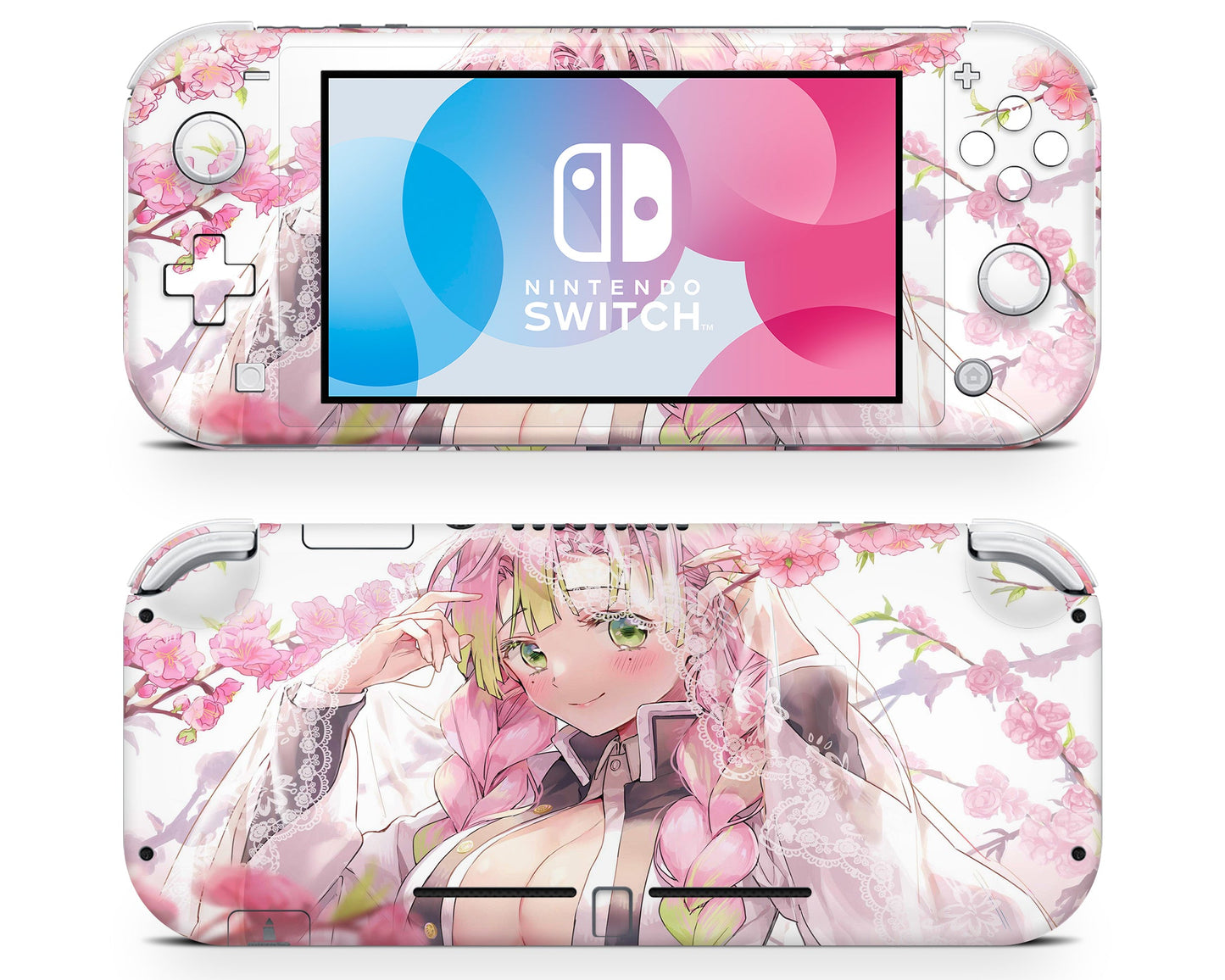 Anime Town Creations Nintendo Switch Lite Demon Slayer Mitsuri Kanroji Love Hashira Vinyl only Skins - Anime Demon Slayer Switch Lite Skin