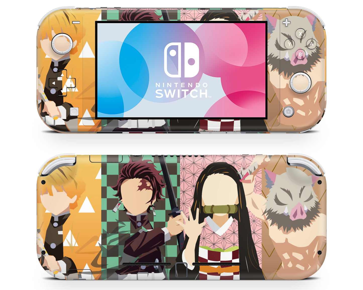 Anime Town Creations Nintendo Switch Lite Demon Slayer Minimalist Gang Vinyl only Skins - Anime Demon Slayer Switch Lite Skin