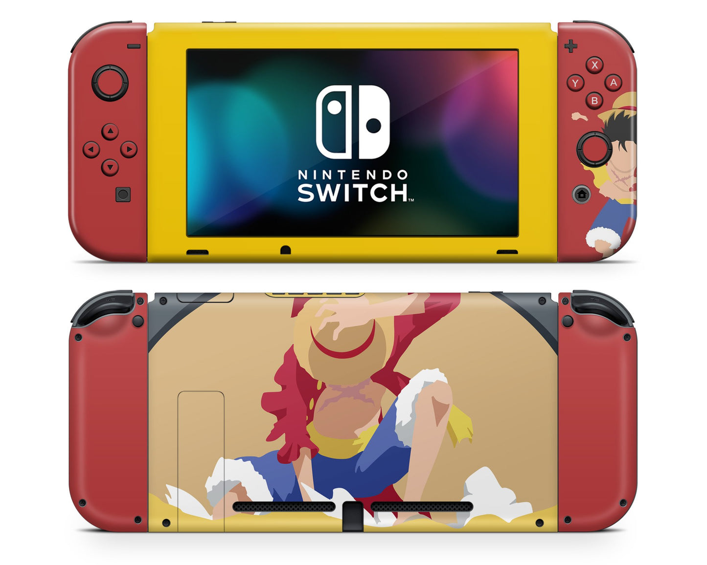 Nintendo Nintendo Switch Luffy One Piece Vinyl +Tempered Glass Skin Sticker - Anime Vinyl