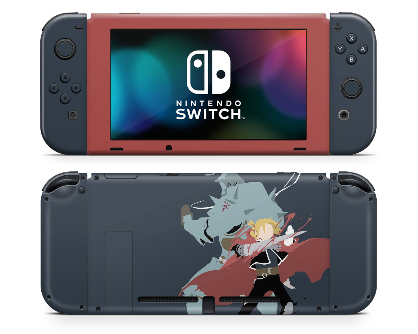 Full Metal Alchemist Edward & Alphonse Minimalist Nintendo Switch Skin