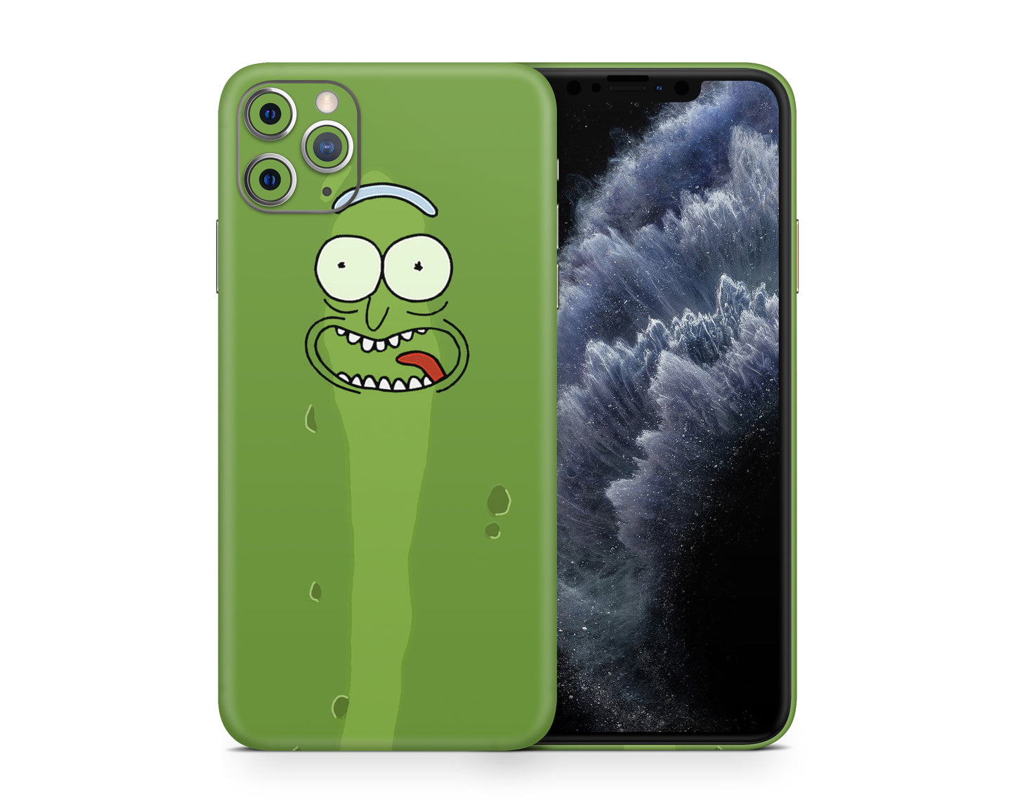 Anime Town Creations iPhone Pickle Rick iPhone 15 Pro Max Skins - Anime Rick and Morty iPhone Skin