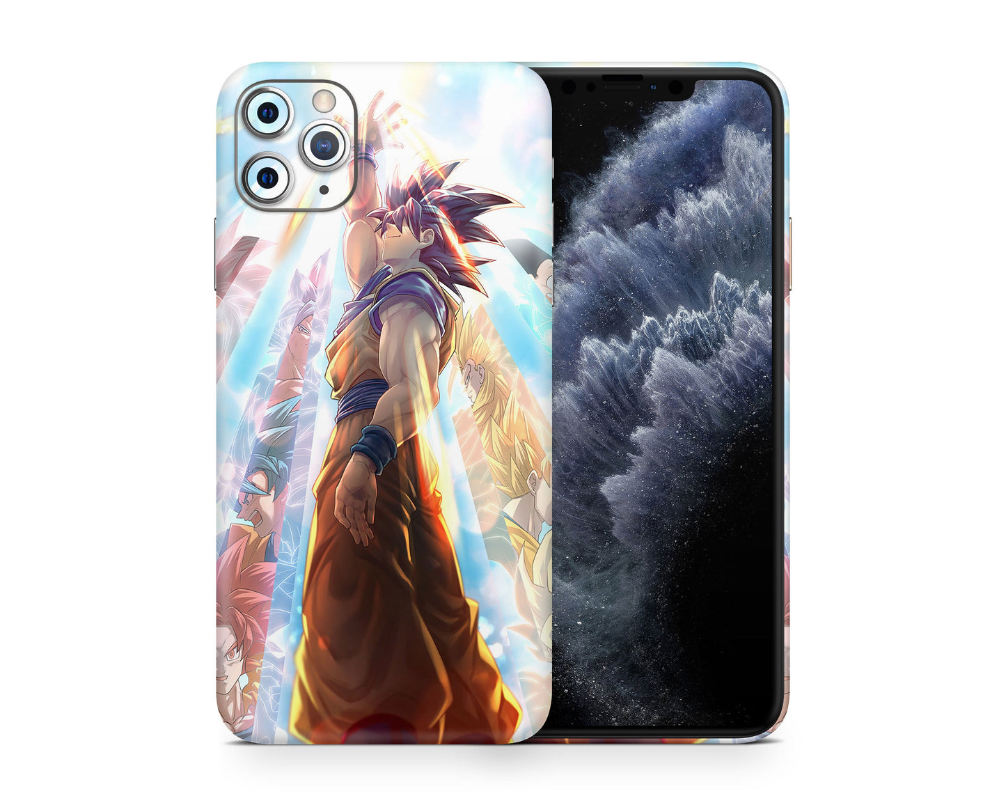 Anime Town Creations iPhone Dragon Ball Super Saiyan Light iPhone 15 Pro Max Skins - Anime Dragon Ball iPhone Skin