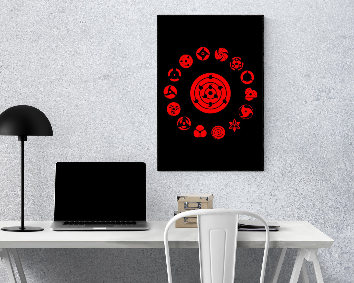 Anime Town Creations Poster Sharingan Eye Pattern 5" x 7" Home Goods - Anime Naruto Poster