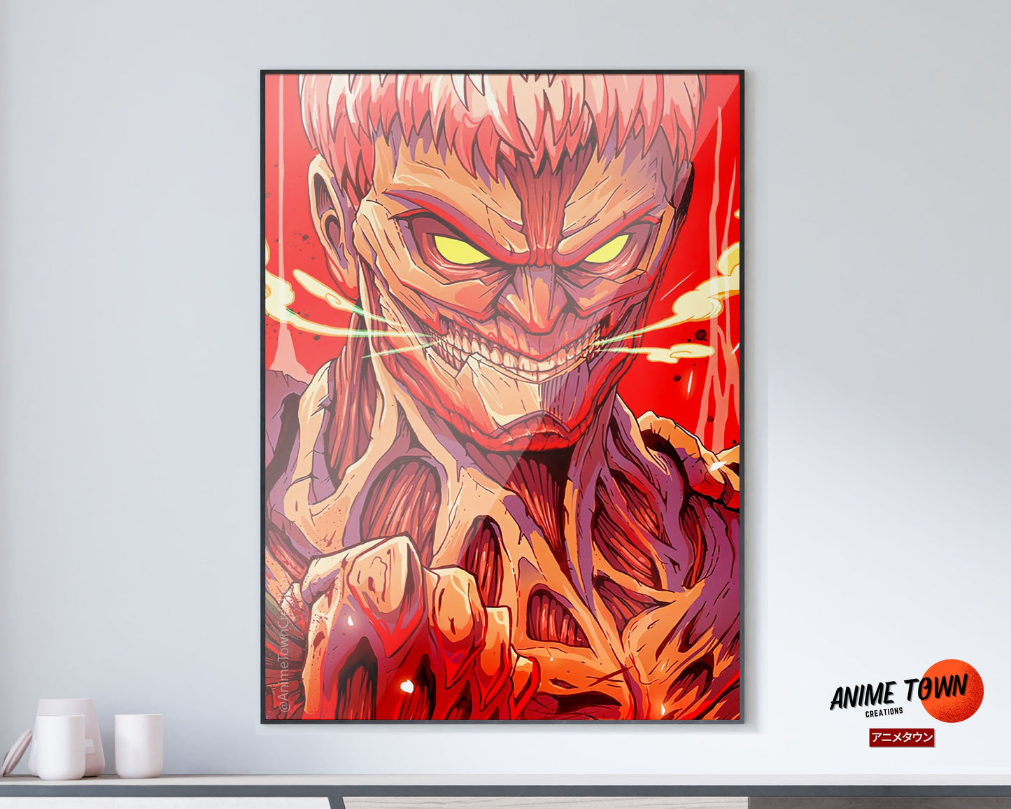 Anime Town Creations Poster Attack on Titan Armored Titan 11" x 17" Home Goods - Anime Attack on Titan Poster