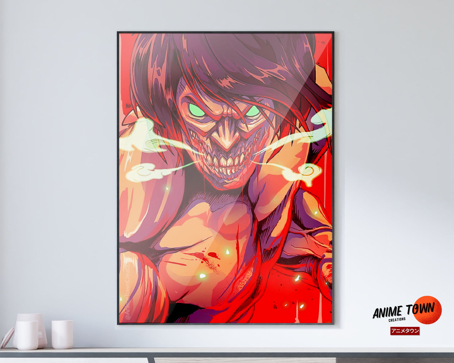 Anime Town Creations Poster Attack on Titan Attack Titan 11" x 17" Home Goods - Anime Attack on Titan Poster