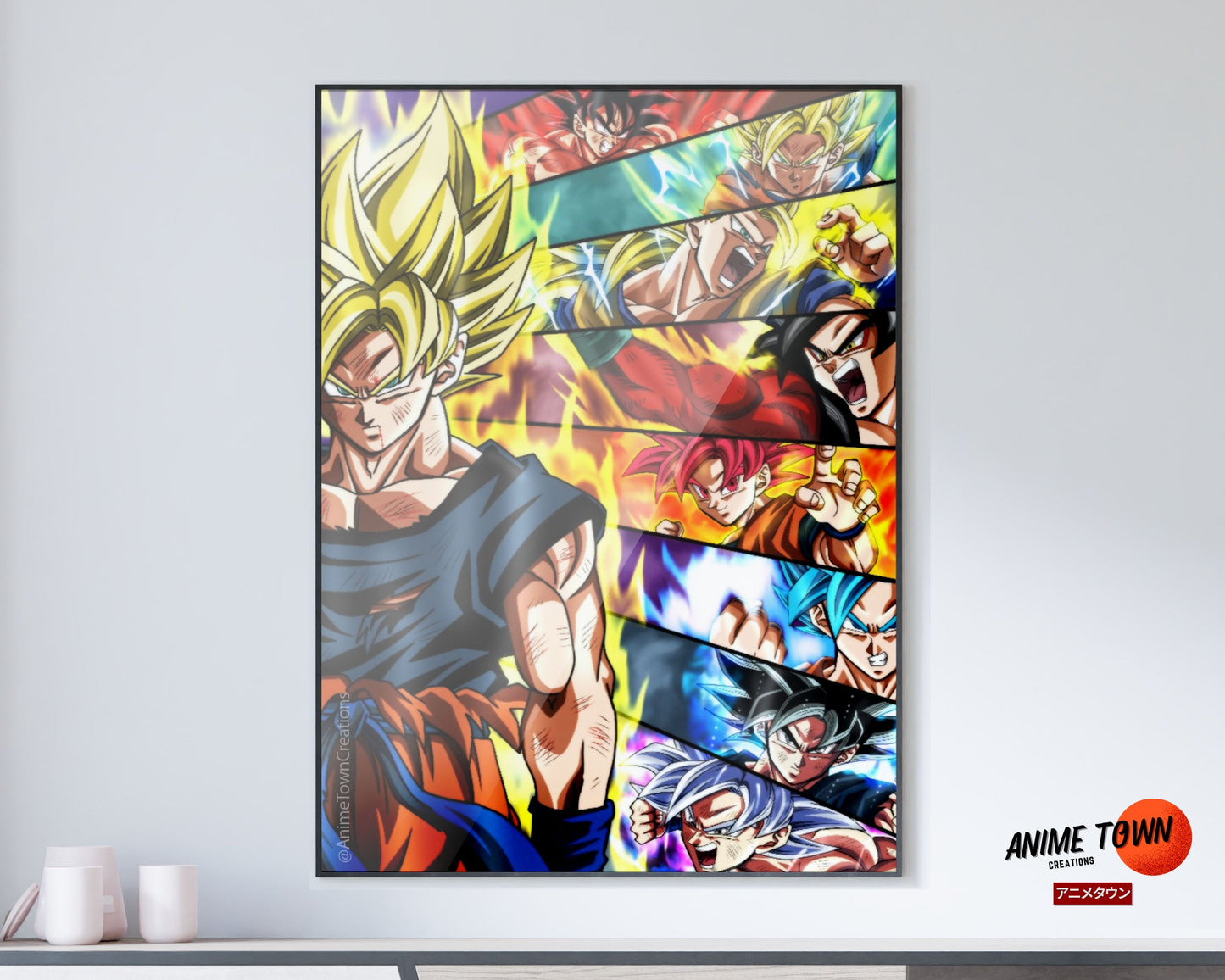 Anime Town Creations Poster Dragon Ball Super Saiyan Forms 11" x 17" Home Goods - Anime Dragon Ball Poster