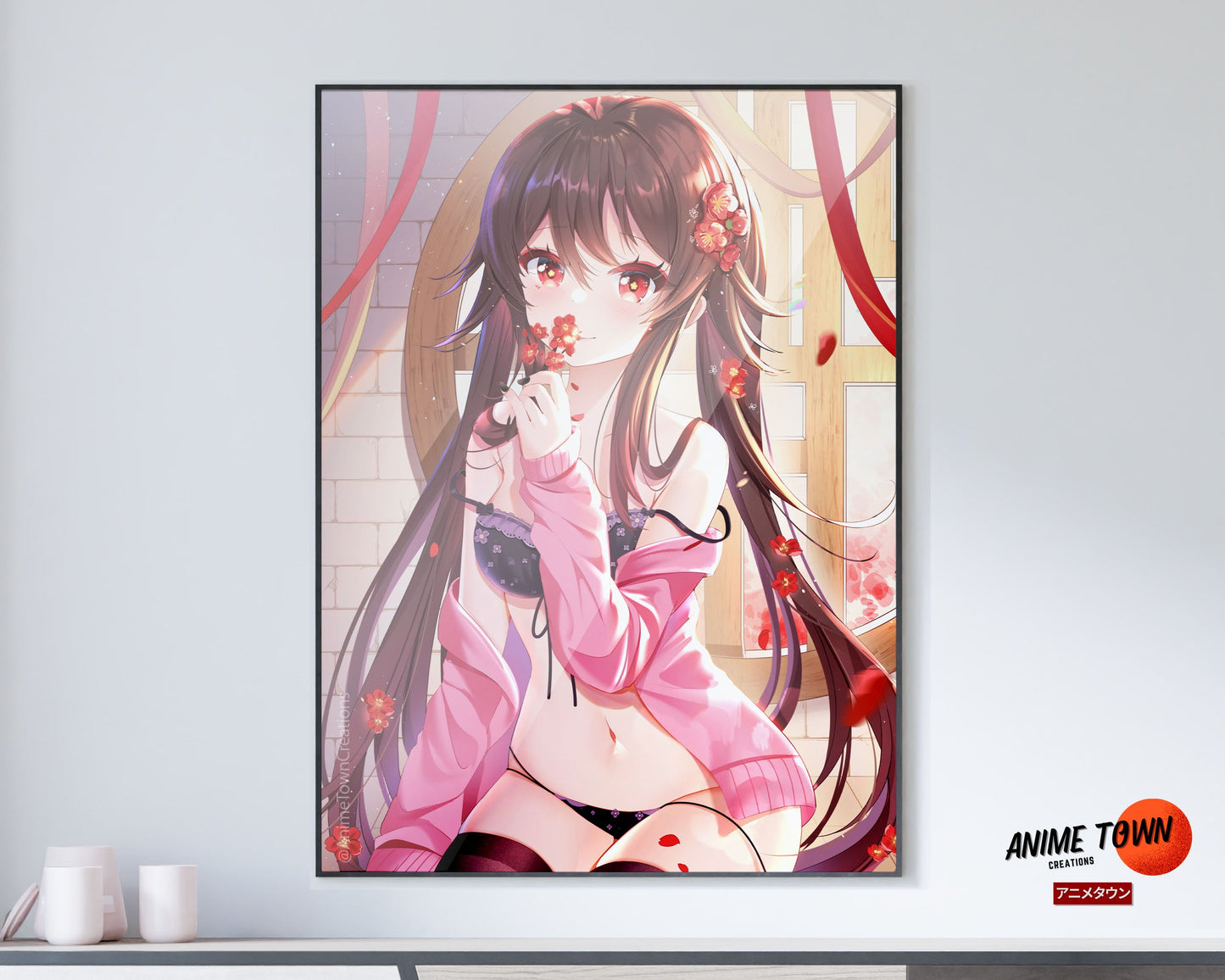 Anime Town Creations Poster Genshin Impact Hu Tao 11" x 17" Home Goods - Anime Genshin Impact Poster