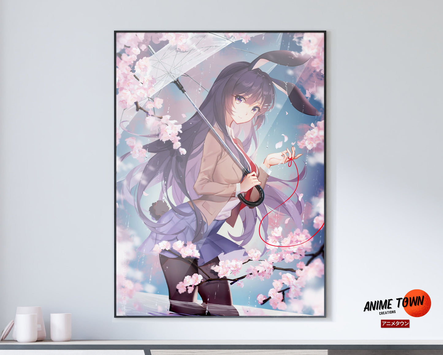 Anime Town Creations Poster Bunny Girl Senpai Mai Sakurajima School Girl 11" x 17" Home Goods - Anime Rascal Does Not Dream of Bunny Girl Senpai Poster