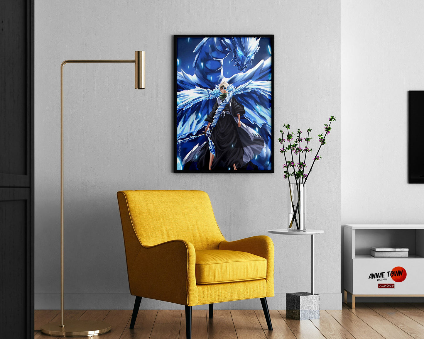 Anime Town Creations Poster Bleach Hitsugaya Toshiro Hollow Bankai 11" x 17" Home Goods - Anime Bleach Poster