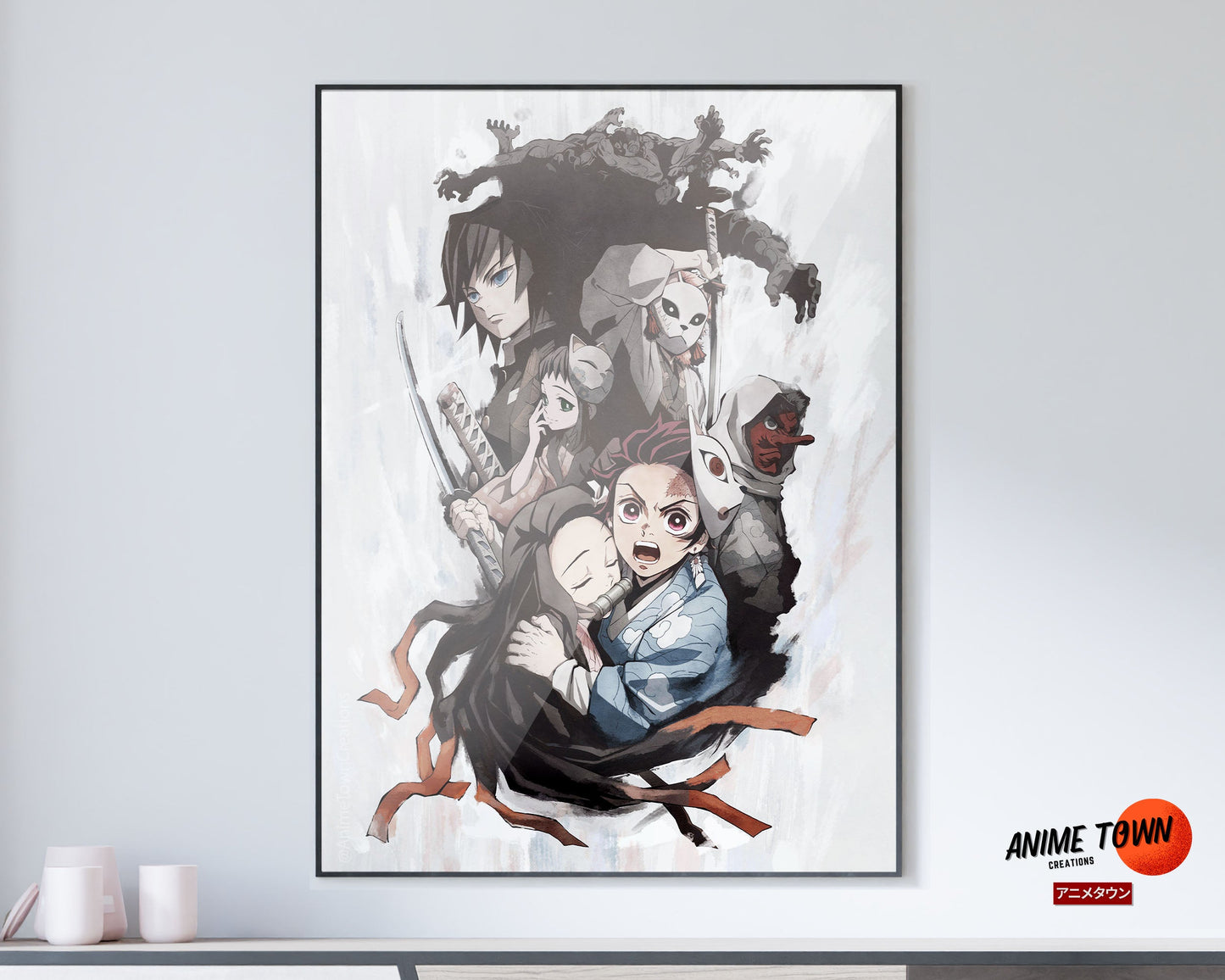 Anime Town Creations Poster Demon Slayer Cover 11" x 17" Home Goods - Anime Demon Slayer Poster