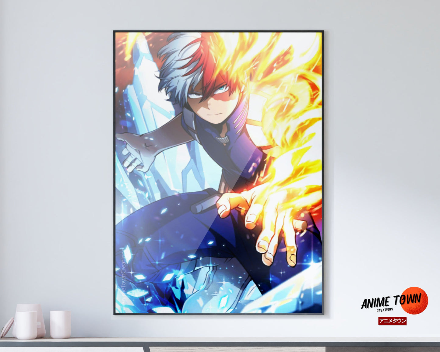 Anime Town Creations Poster My Hero Academia Shoto Todoroki 11" x 17" Home Goods - Anime My Hero Academia Poster