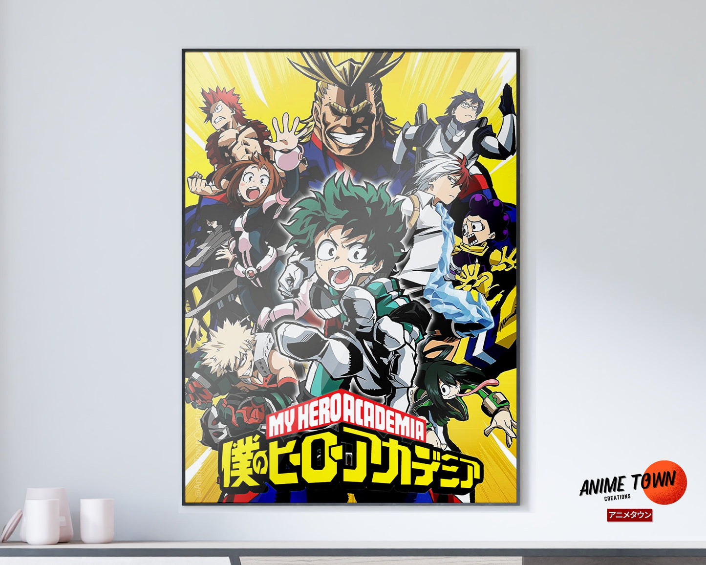Anime Town Creations Poster My Hero Academia Yellow 11" x 17" Home Goods - Anime My Hero Academia Poster