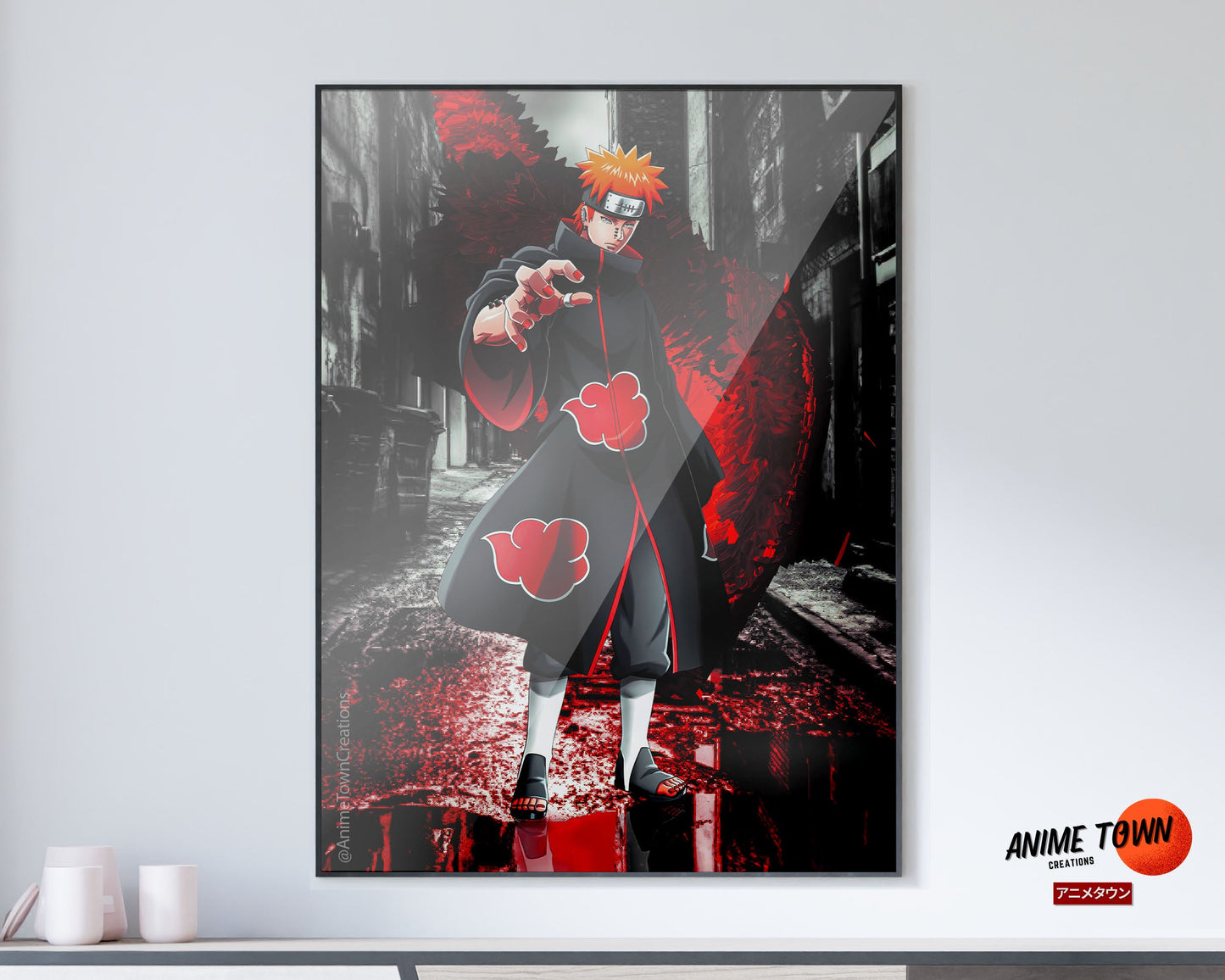 Anime Town Creations Poster Naruto Akatsuki Pain 11" x 17" Home Goods - Anime Naruto Poster