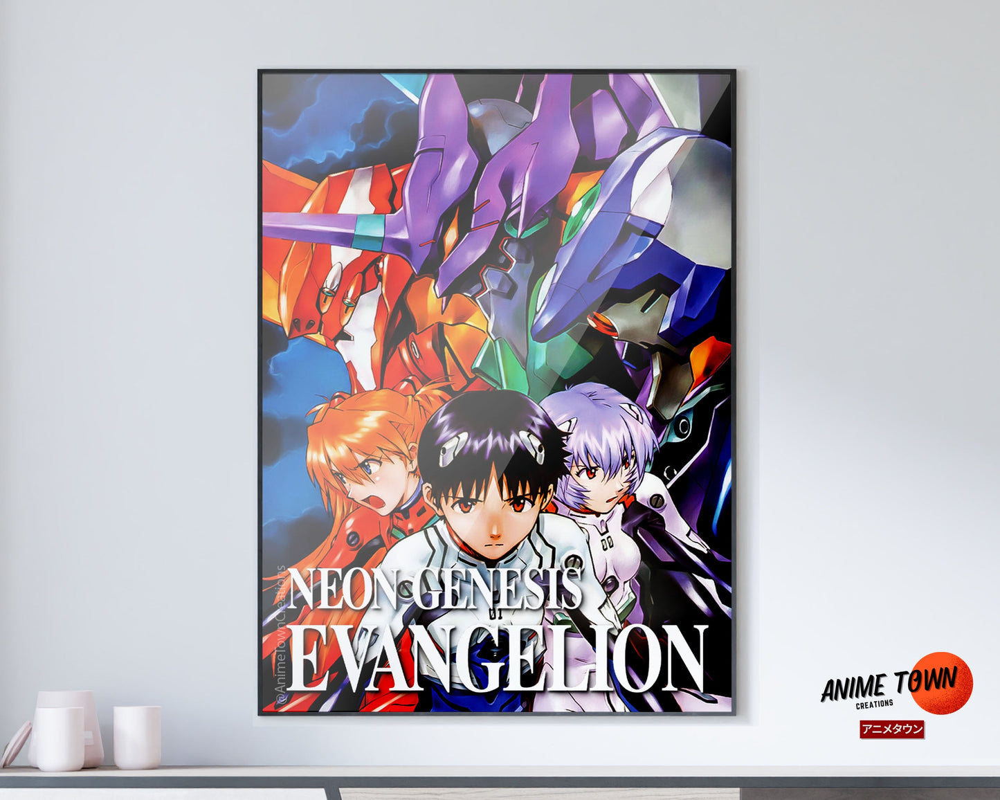 Anime Town Creations Poster Neon Genesis Evangelion 11" x 17" Home Goods - Anime Neon Evangelion Genesis Poster