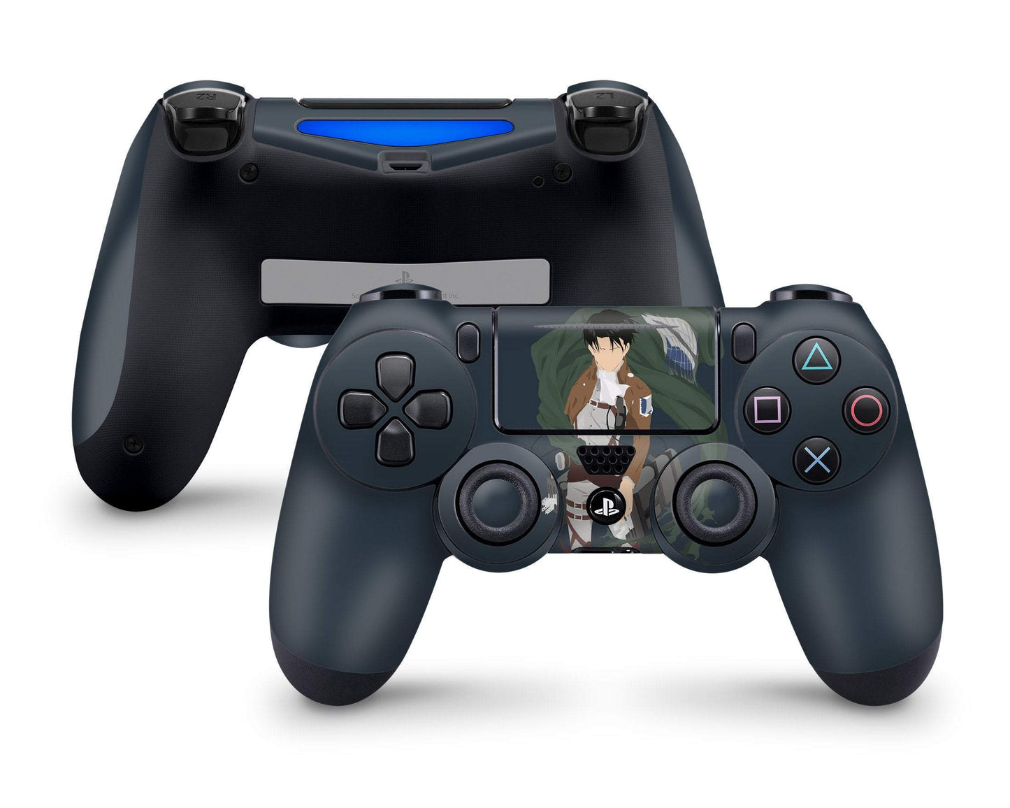 Anime Town Creations PS4 Controller Attack on Titan Levi Ackerman Navy BlueSkins - Anime Attack on Titan Skin