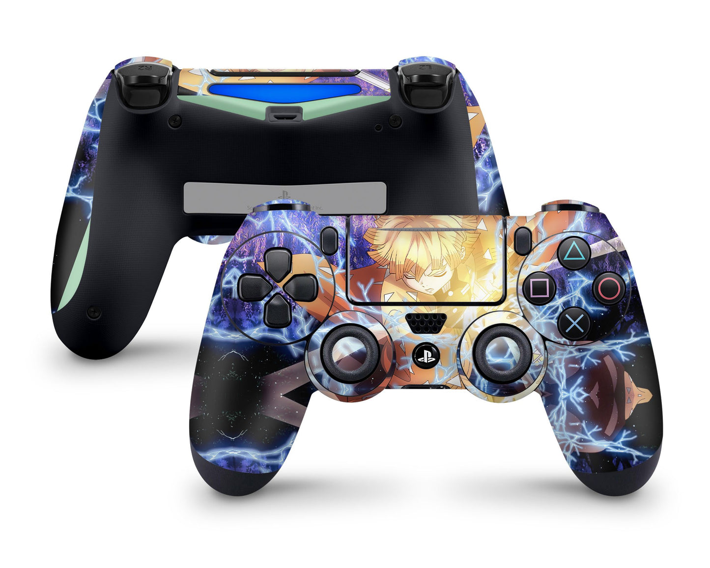 Anime Town Creations PS4 Controller Demon Slayer Zenitsu Thunder BreathingSkins - Anime Demon Slayer Skin