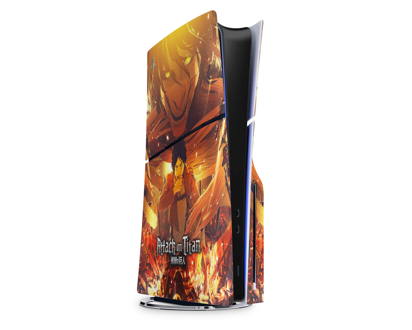 Anime Town Creations PS5 Slim Attack On Titan Eren Yeager PS5 Slim Skins - Anime Attack on Titan PS5 Slim Skin