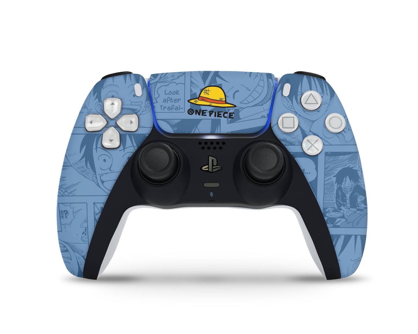Anime Town Creations PS5 Controller One Piece Luffy MangaSkins - Anime One Piece Skin