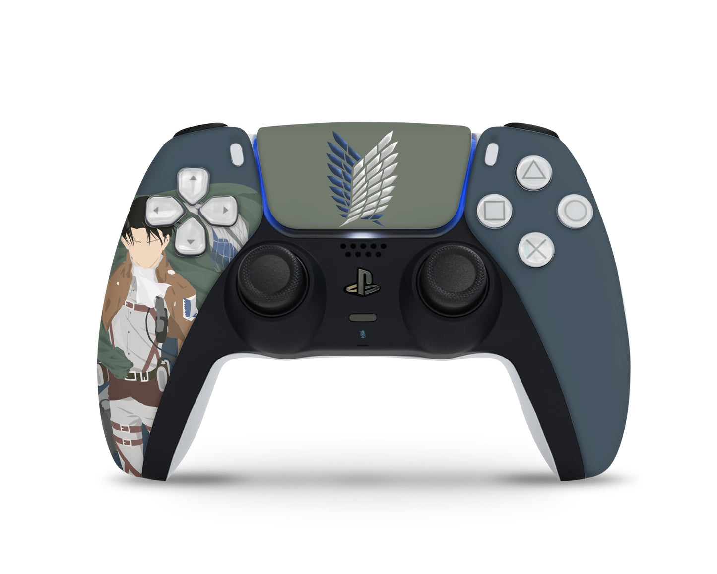 Anime Town Creations PS5 Controller Attack on Titan Levi Ackerman MinimalisticSkins - Anime Attack on Titan Skin