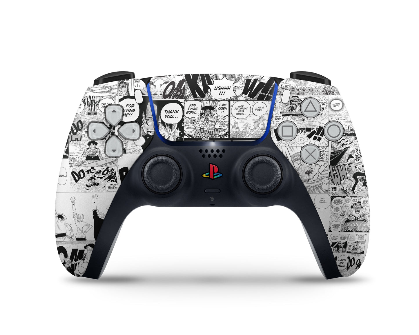 Anime Town Creations PS5 Slim One Piece Manga Collage PS5 Slim Skins - Anime One Piece PS5 Slim Skin