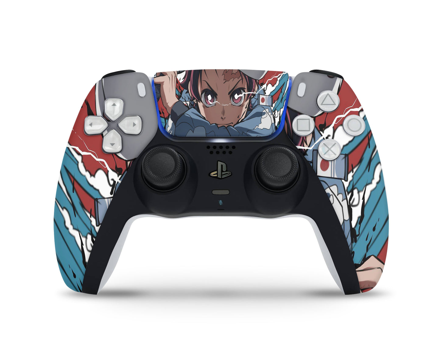 Anime Town Creations PS5 Demon Slayer Tanjiro Fox Mask PS5 Skins - Anime Demon Slayer Skin